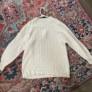 Aerie Buttercream Crew Sweater - cream color